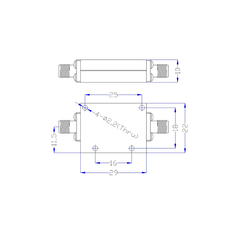 HS-Low Pass Filter With SMAF(Passband DC-6G,Rejection 60dB @6.7-15.5G)_Web2